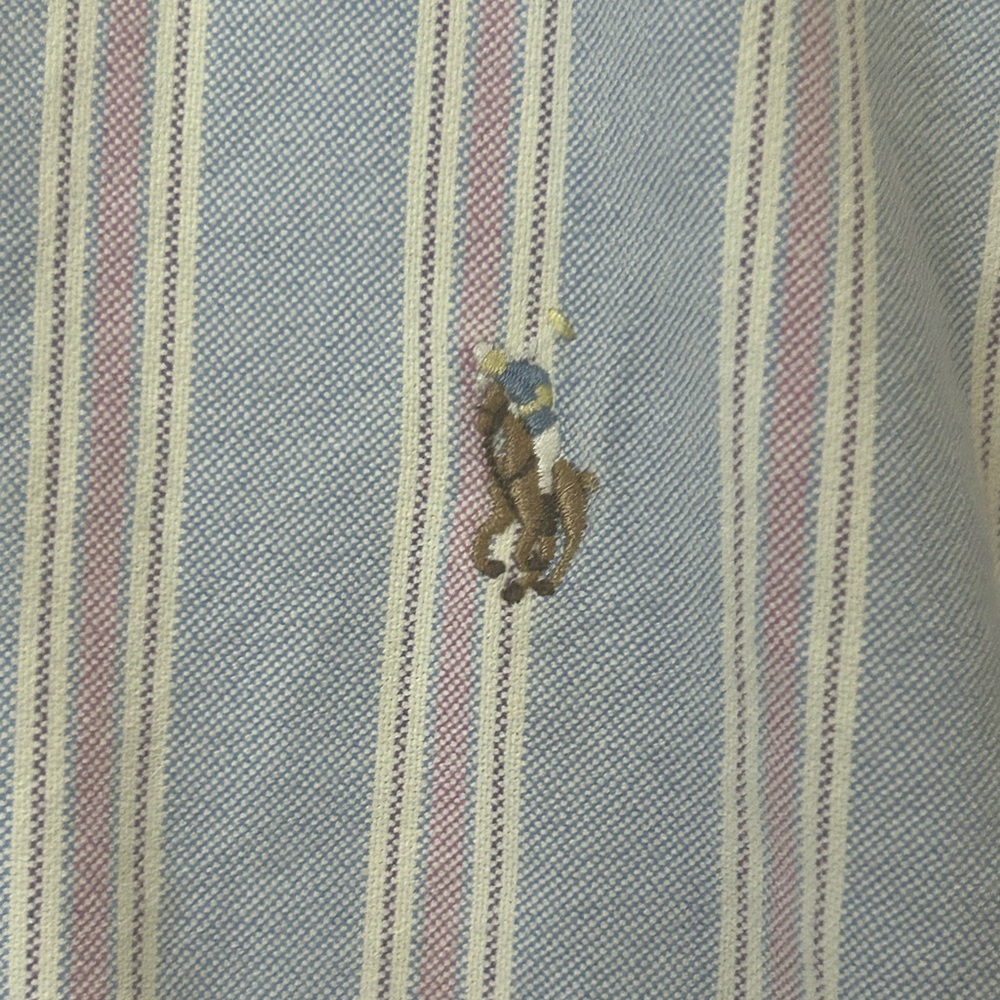 Vintage Ralph Lauren Men’s Size 18 Striped Button Down Shirt - Picture 3 of 7